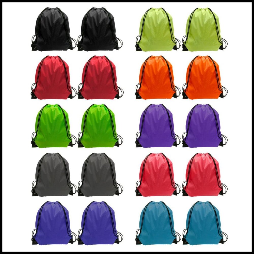 Lightweight Nylon Drawstring Backpack Pack for Gy… - image 1